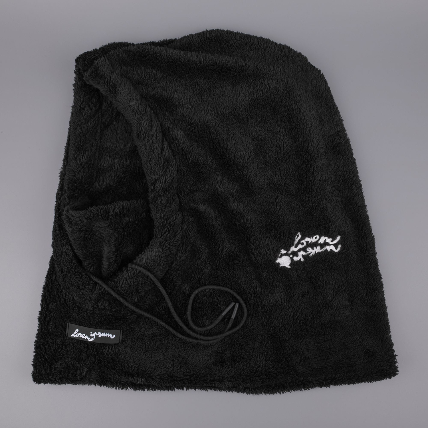 Балаклава-капюшон Flocky, черная с логотипом