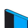 Ежедневник Bookmark, недатированный, черный с голубым с логотипом