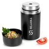 Термос для еды Relaxika 1000, черный с логотипом