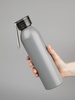 Бутылка для воды Brooke, матовая серая с логотипом