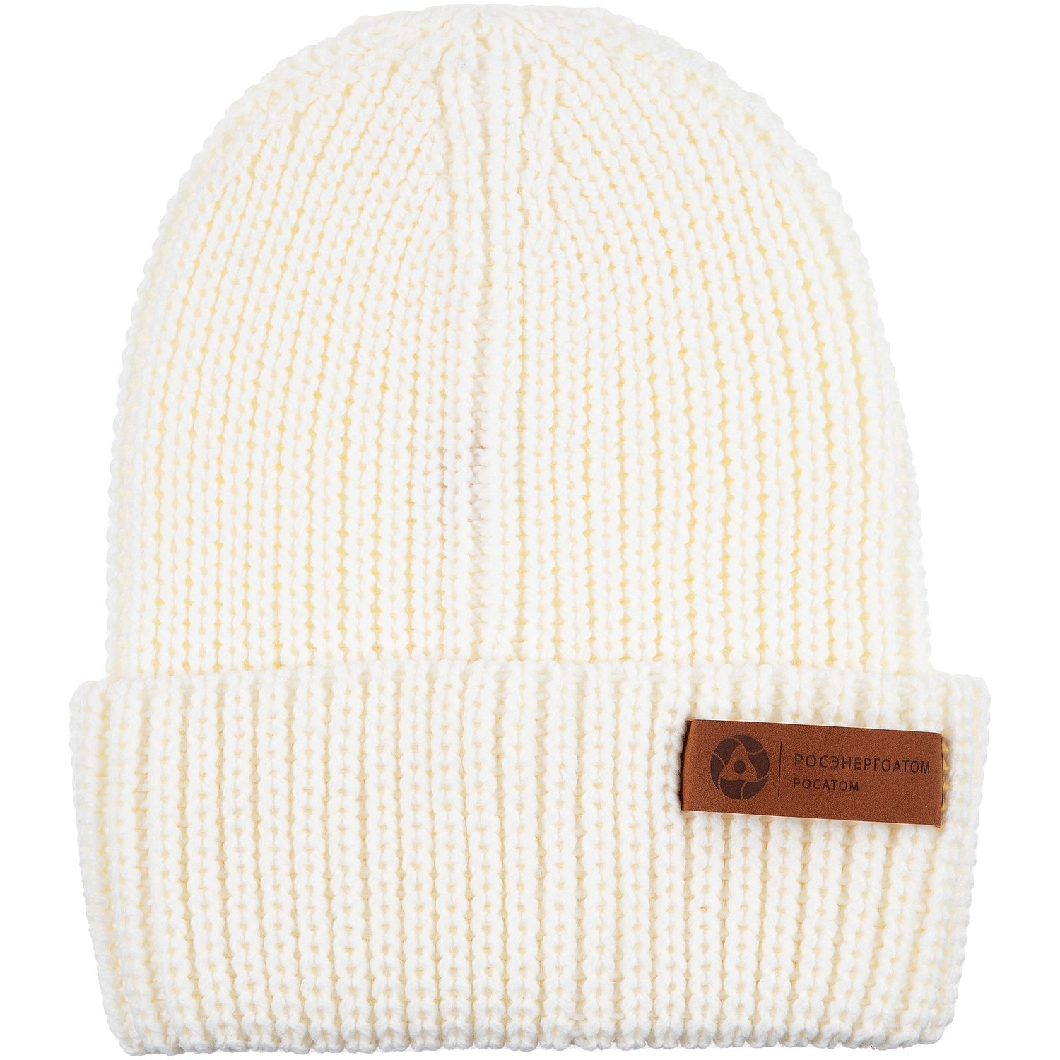 Шапка Nordkyn, молочно-белая с логотипом