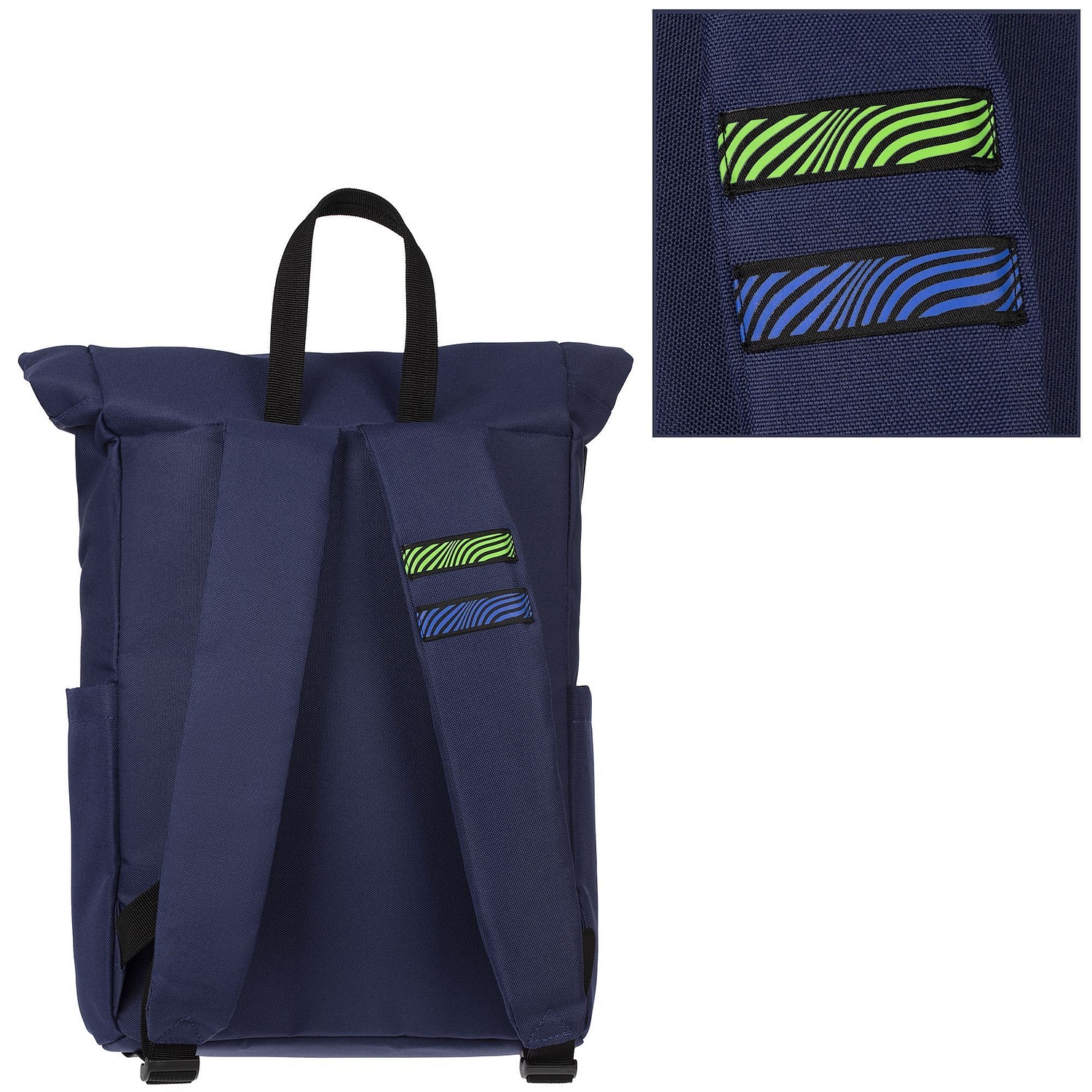 Лейбл тканевый Epsilon, S, черный с логотипом