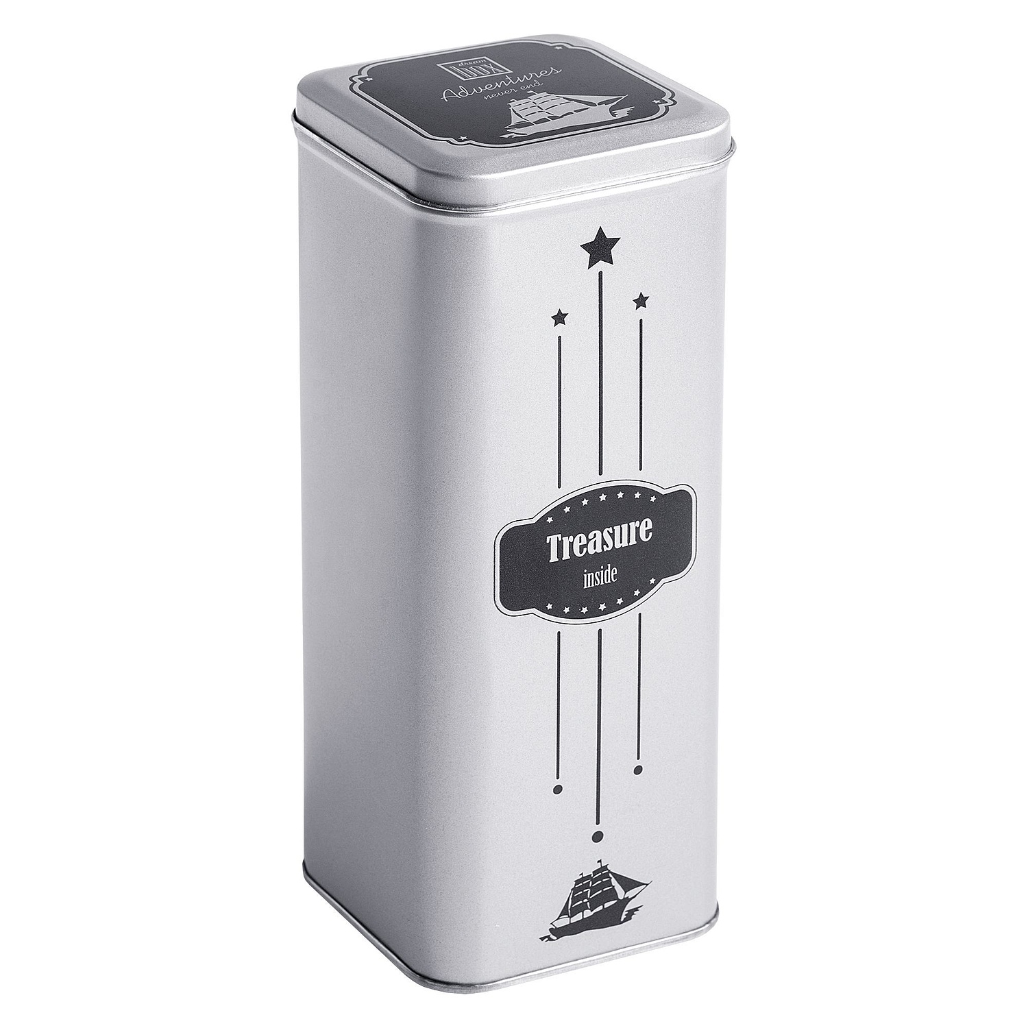 Коробка Pragmax High, прямоугольная, серебристая