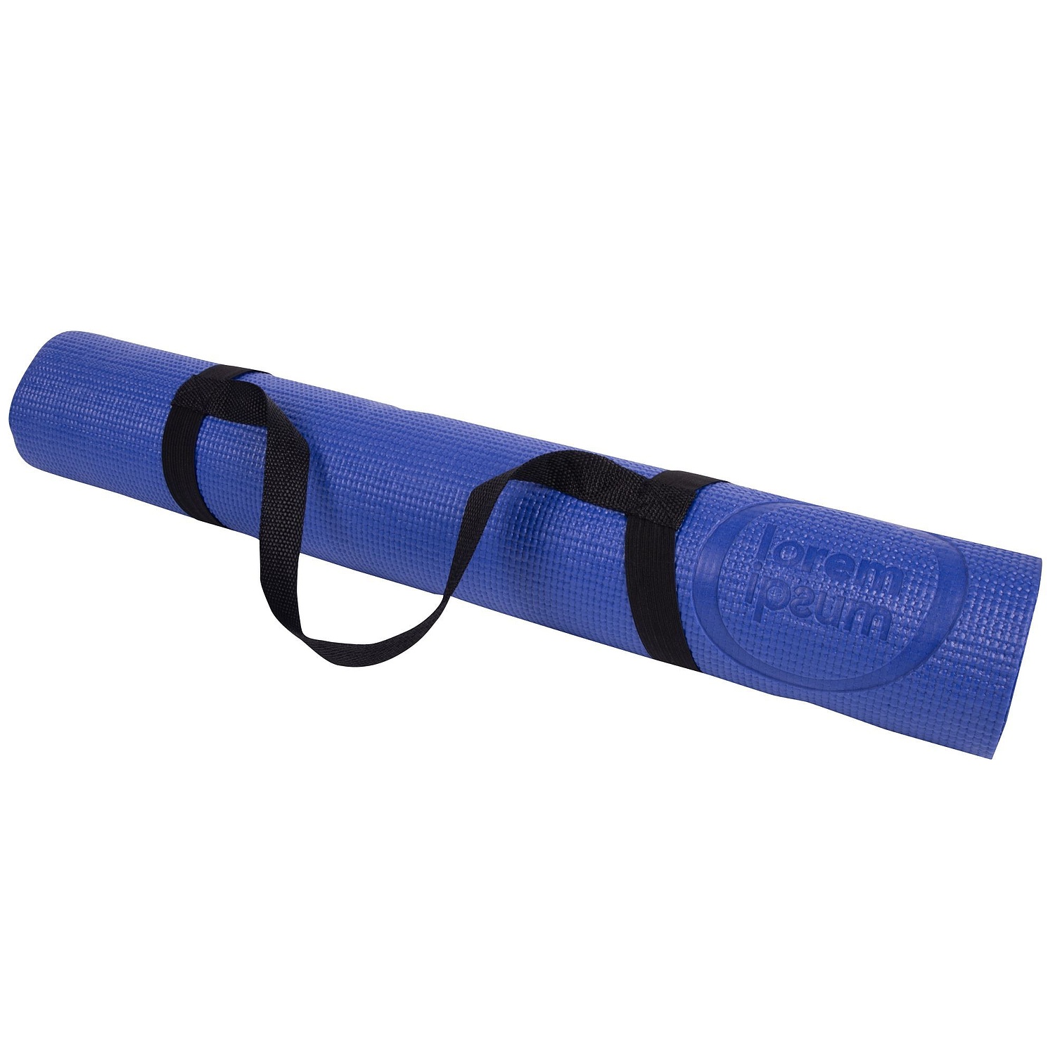 Коврик для фитнеса Flatland, синий с логотипом
