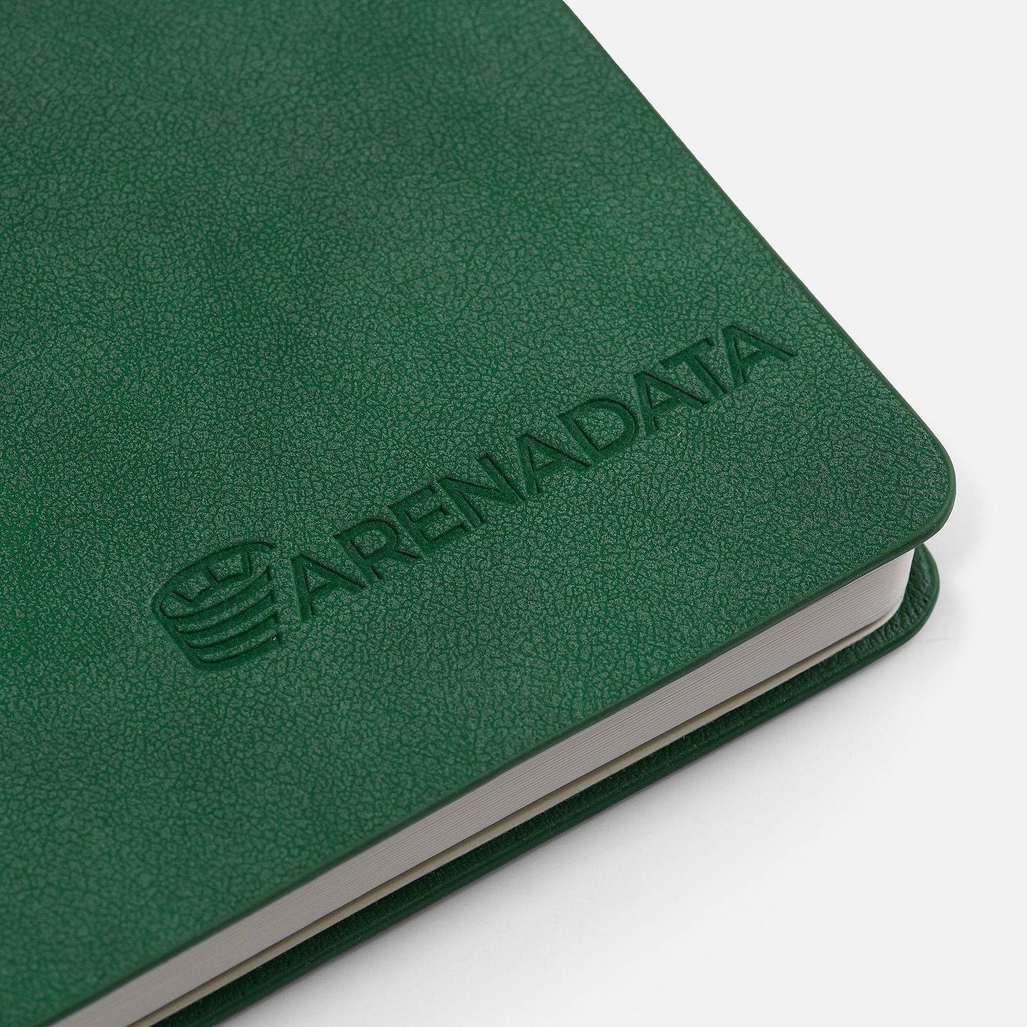 Ежедневник Kuka, недатированный, зеленый с логотипом