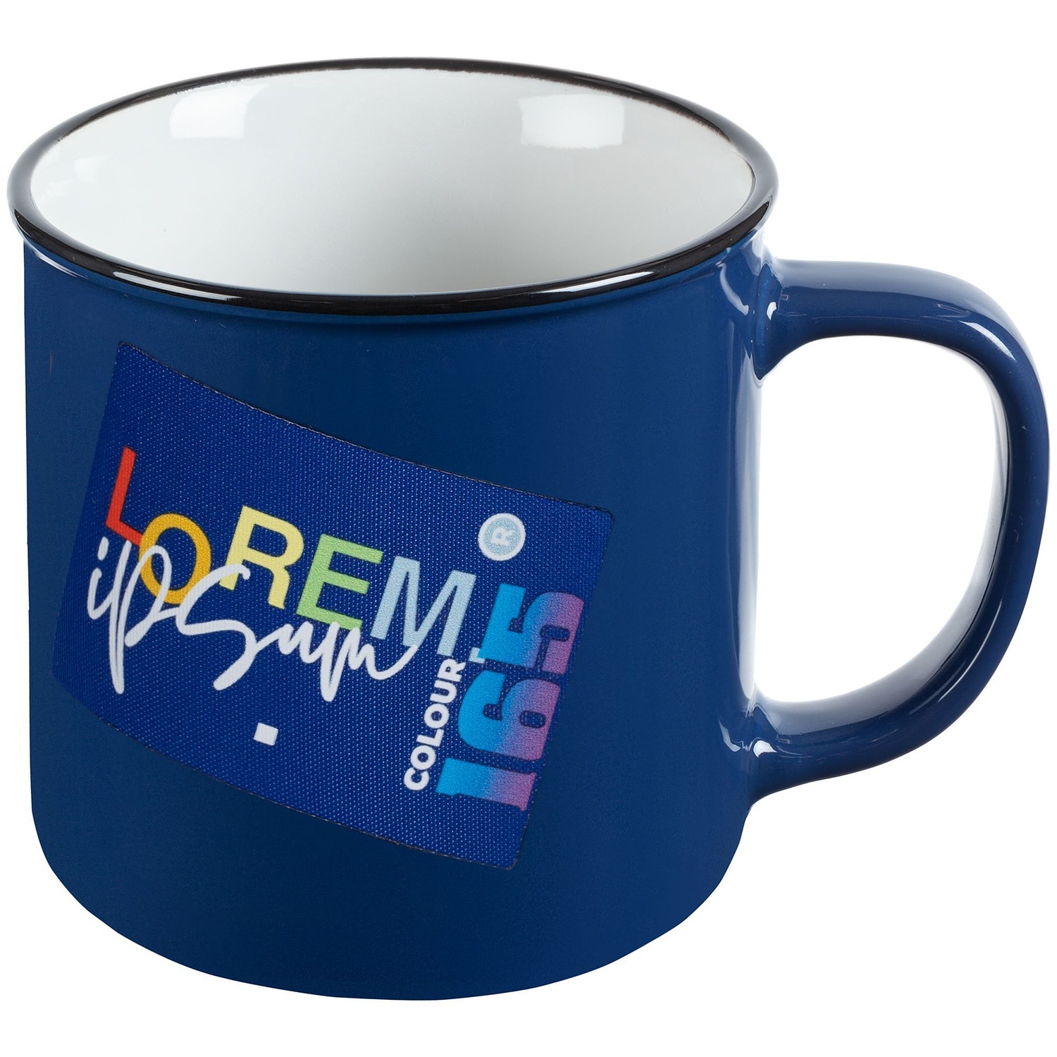 Наклейка тканевая Lunga, L, синяя с логотипом