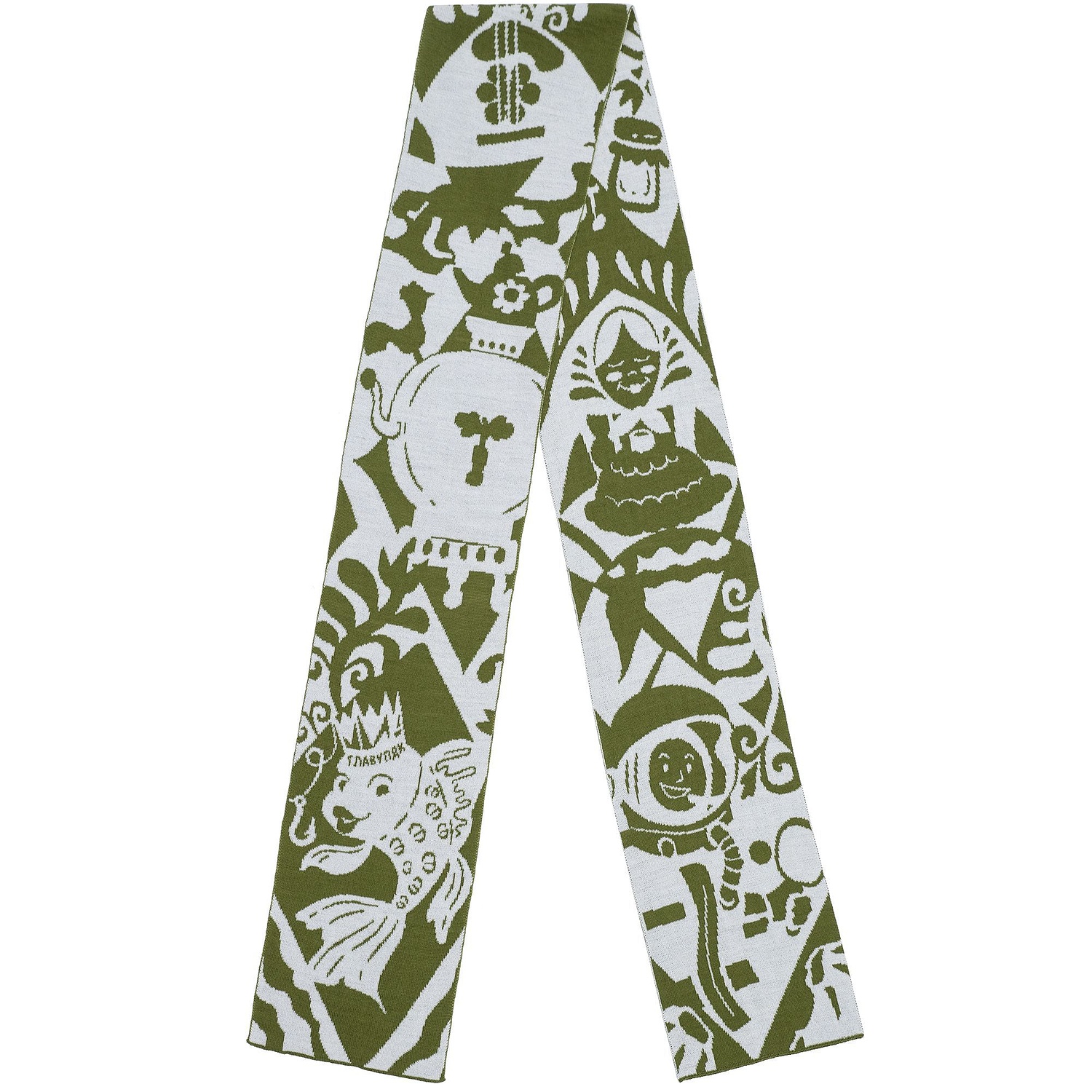 Шарф на заказ Tricksy Light, S, полушерсть с логотипом