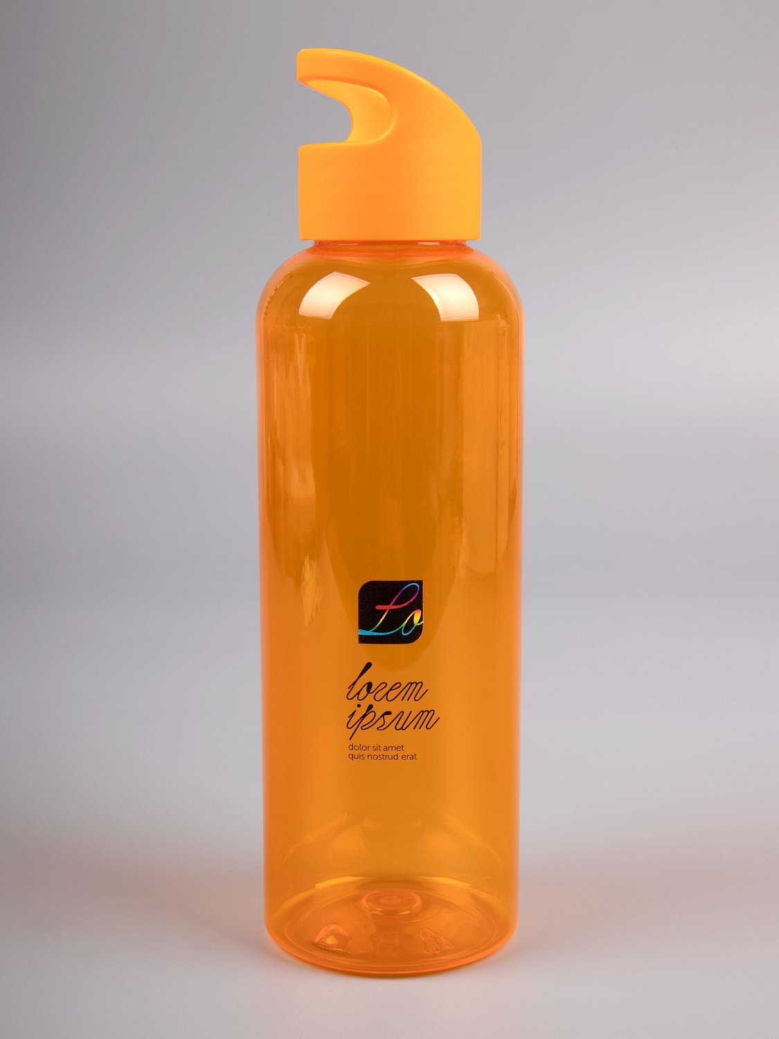 Бутылка для воды Plaske, оранжевая с логотипом