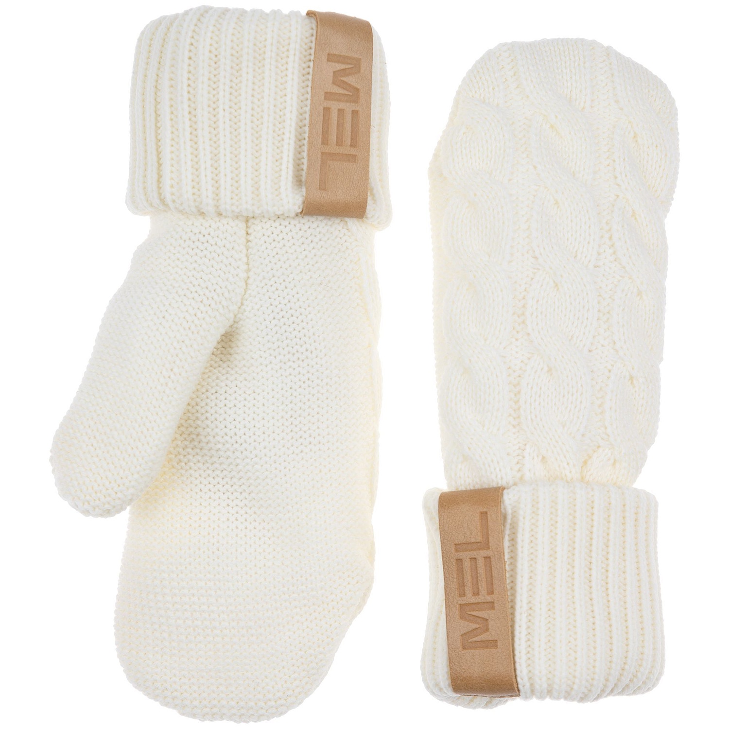 Лейбл кожаный Pasek, S, бежевый