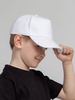 Бейсболка детская Standard Kids, белая с логотипом