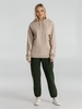 Толстовка с капюшоном унисекс Hoodie, бежевая с логотипом