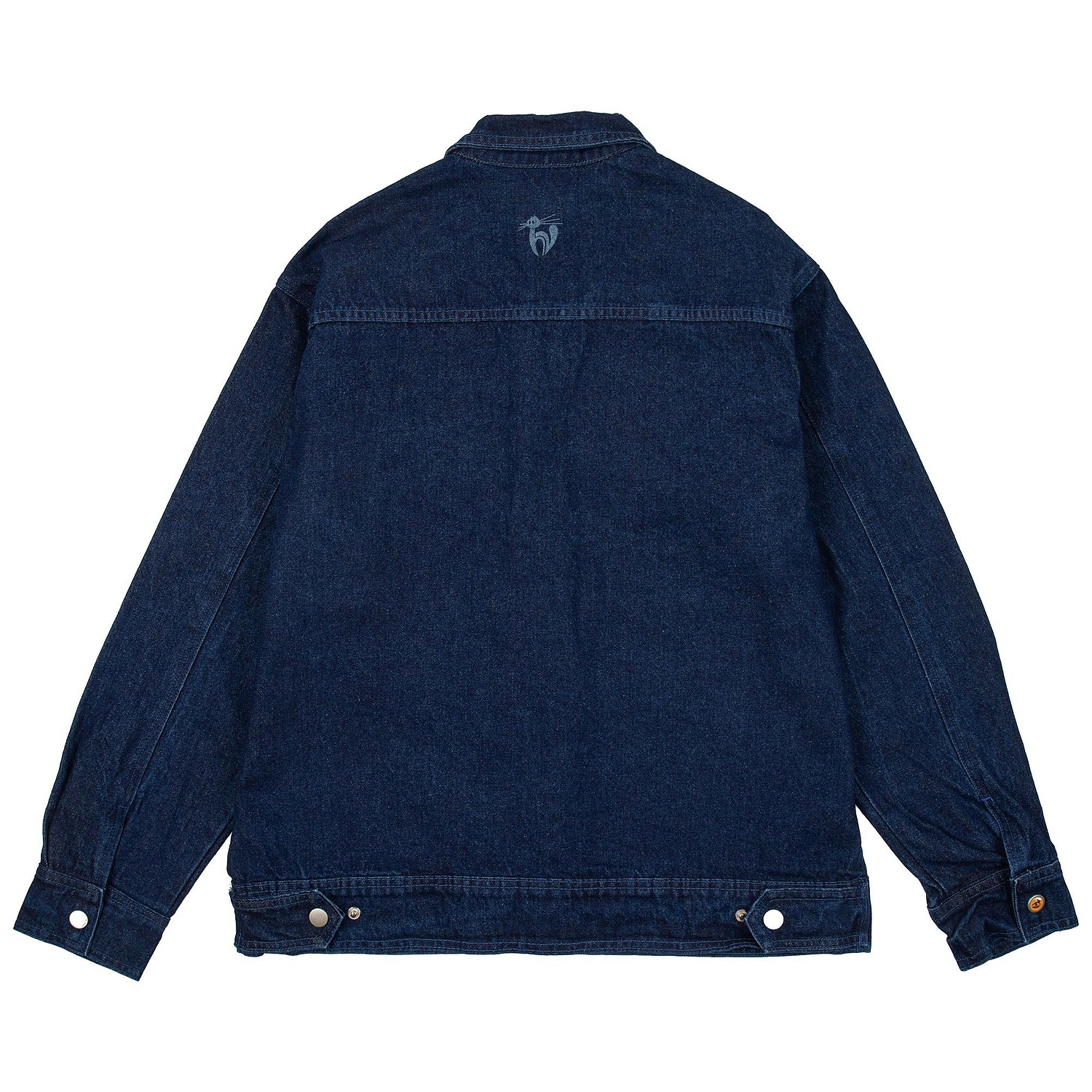 Куртка джинсовая O2, темно-синяя с логотипом