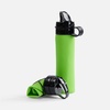 Складная бутылка для воды Langfossen, зеленое яблоко с логотипом
