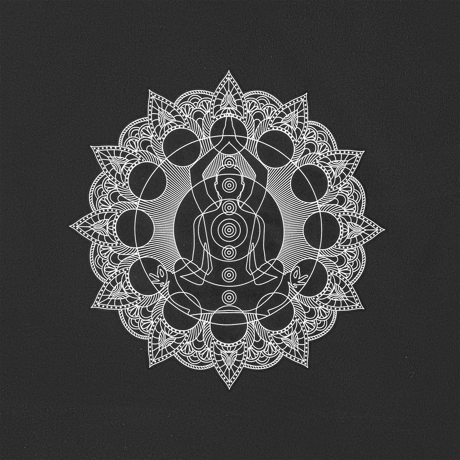 Спортивное полотенце Atoll X-Large, черное с логотипом