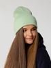 Шапка Real Rib, зеленая (мятная) с логотипом