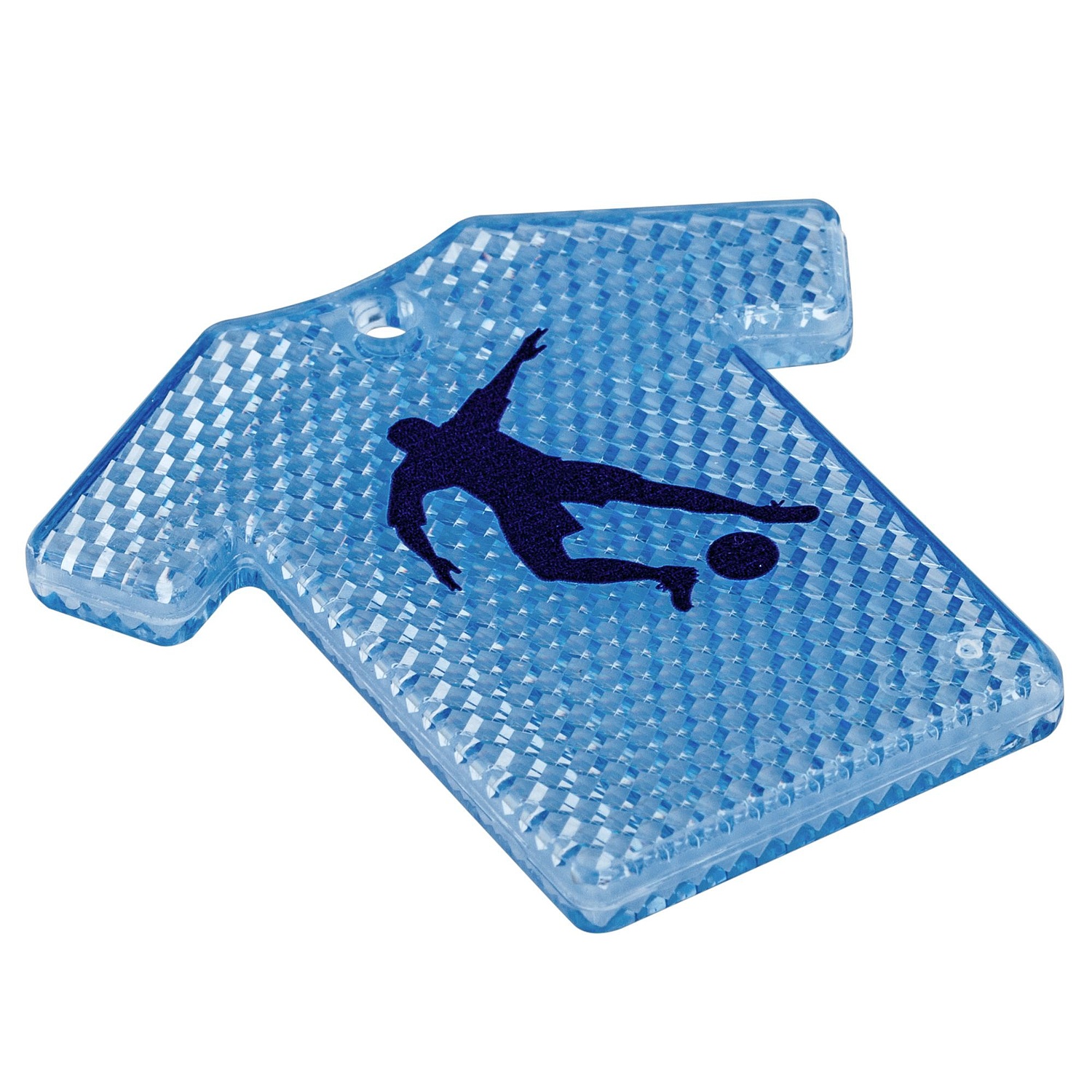 Светоотражатель «Футболка», синий с логотипом