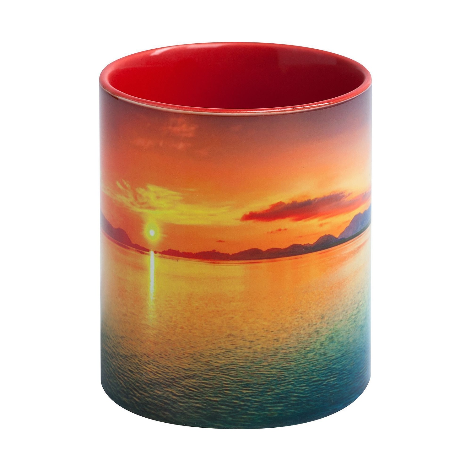 Кружка Promo Plus для сублимационной печати, красная с логотипом