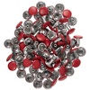 Заклепка Rivet, S, красная с логотипом