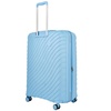 Чемодан Victoria L, голубой с логотипом