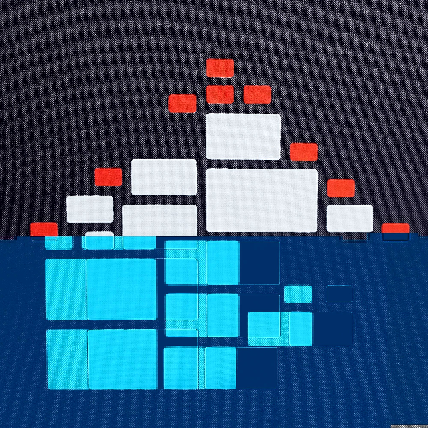 Зонт наоборот Style, трость, черный с логотипом