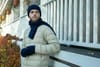 Шапка Bernard, темно-синяя с логотипом