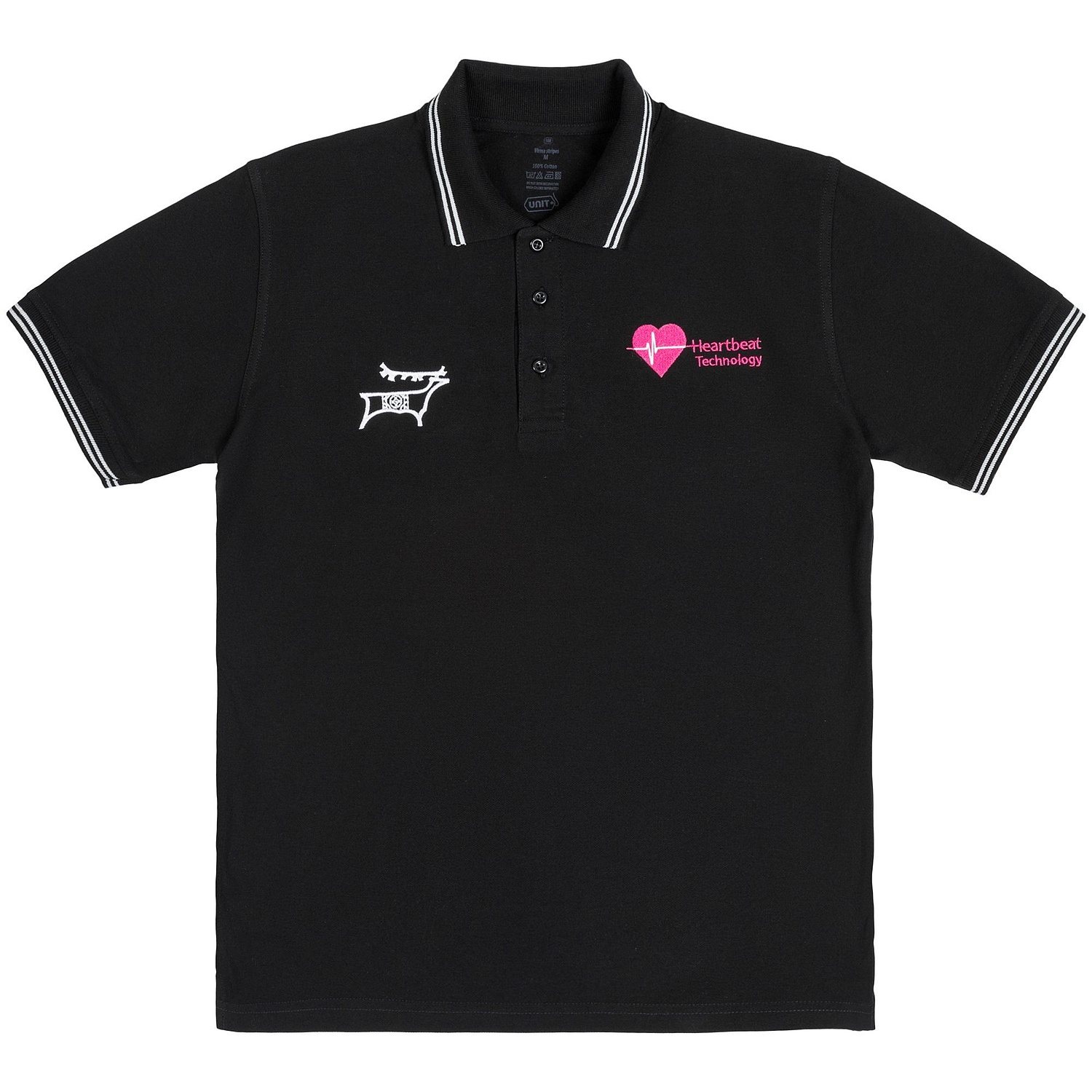 Рубашка поло Virma Stripes, черная с логотипом