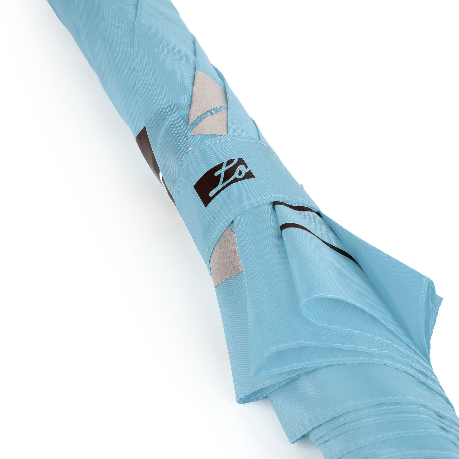 Зонт-трость Promo, голубой с логотипом