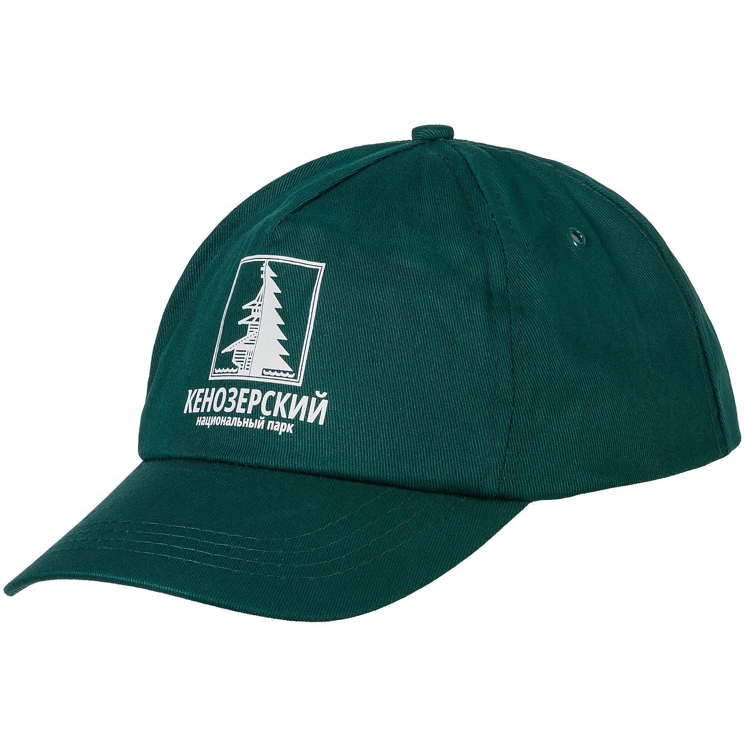 Бейсболка Promo, темно-зеленая с логотипом