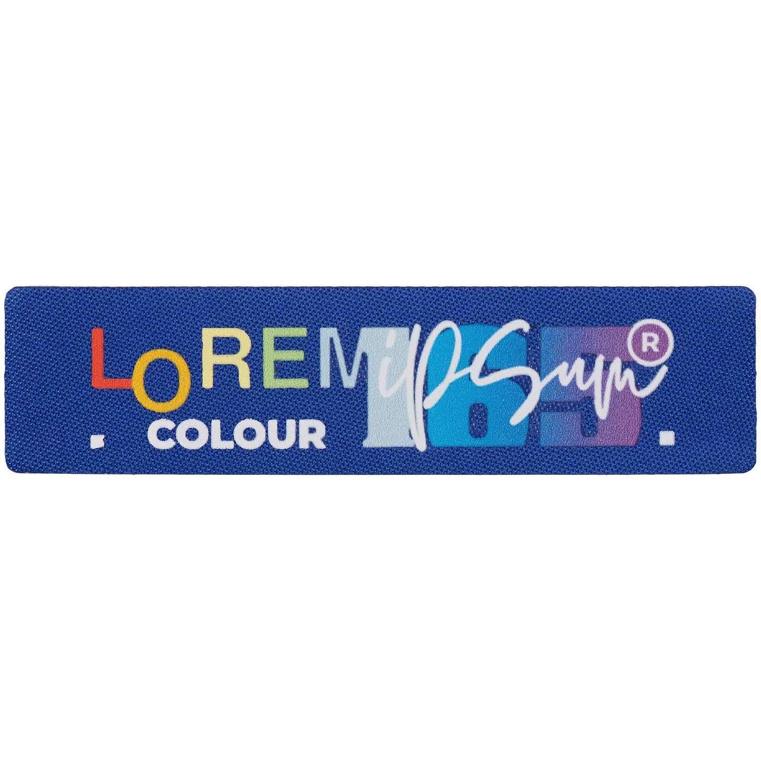Наклейка тканевая Lunga, S, синяя с логотипом