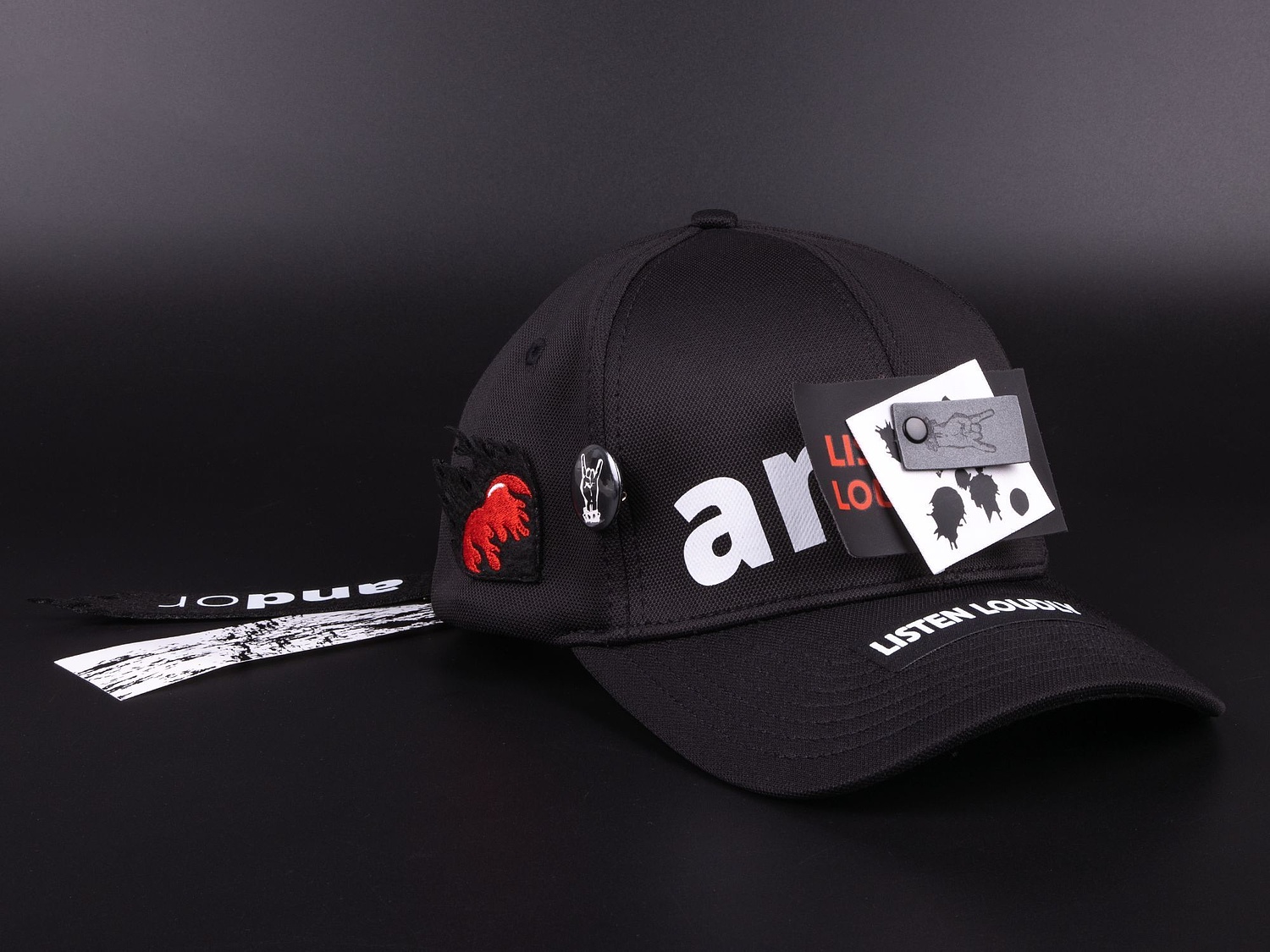 Бейсболка Harris, черная с логотипом