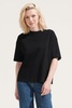 Футболка оверсайз женская Boxy Women, темно-серая (графит) с логотипом