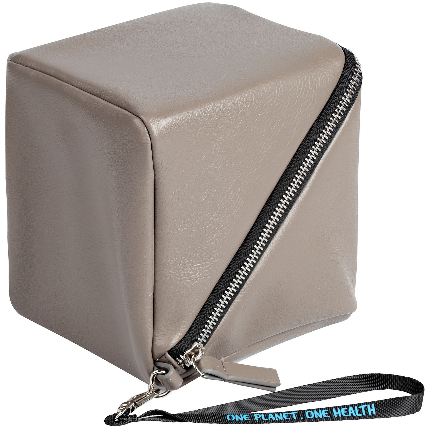 Дорожная косметичка Cubo, серая с логотипом