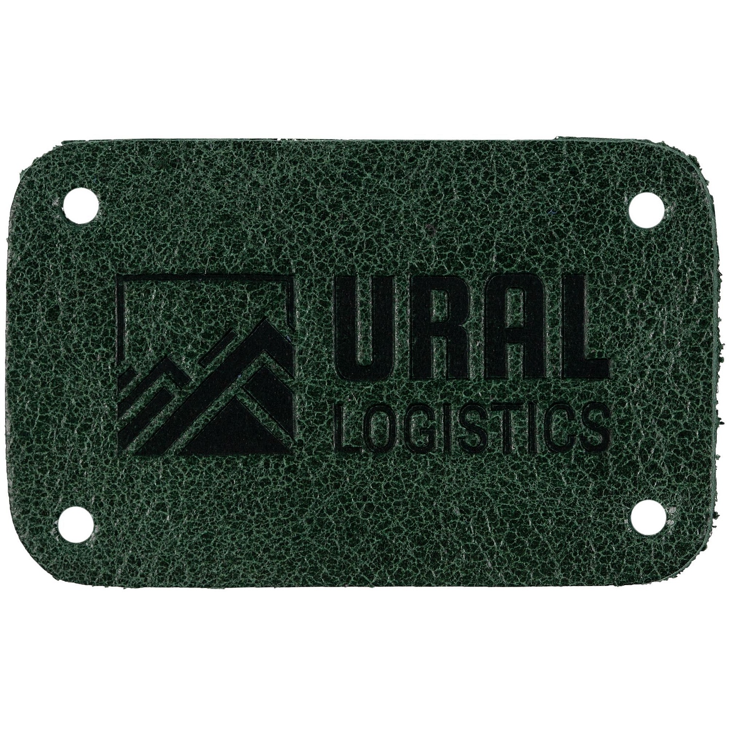 Лейбл кожаный Beta, S, зеленый с логотипом