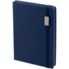 Ежедневник New Factor Metal, темно-синий с логотипом