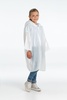 Дождевик-плащ детский BrightWay Kids, белый с логотипом