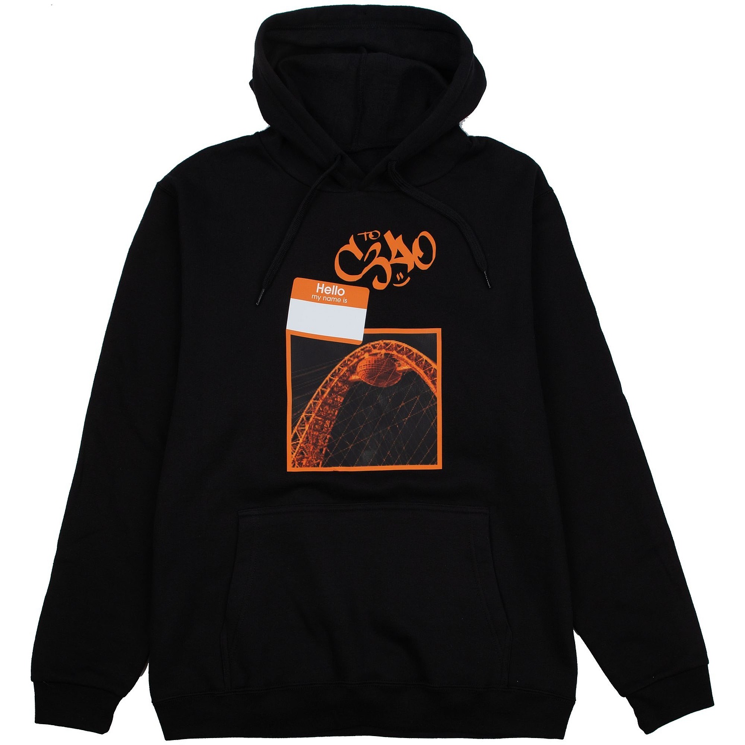 Толстовка с капюшоном Snake II черная с логотипом