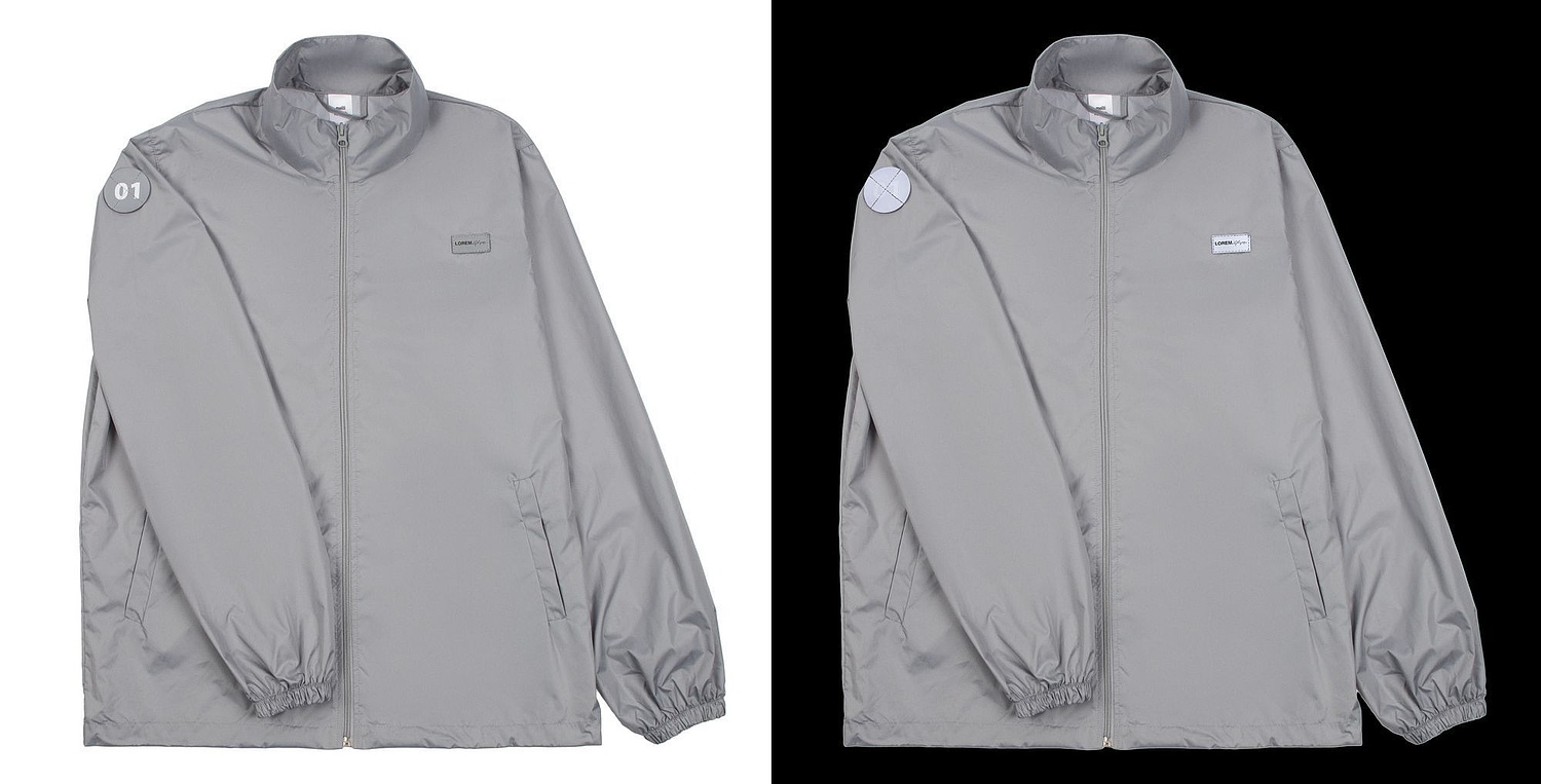 Лейбл светоотражающий Tao, S, серый с логотипом