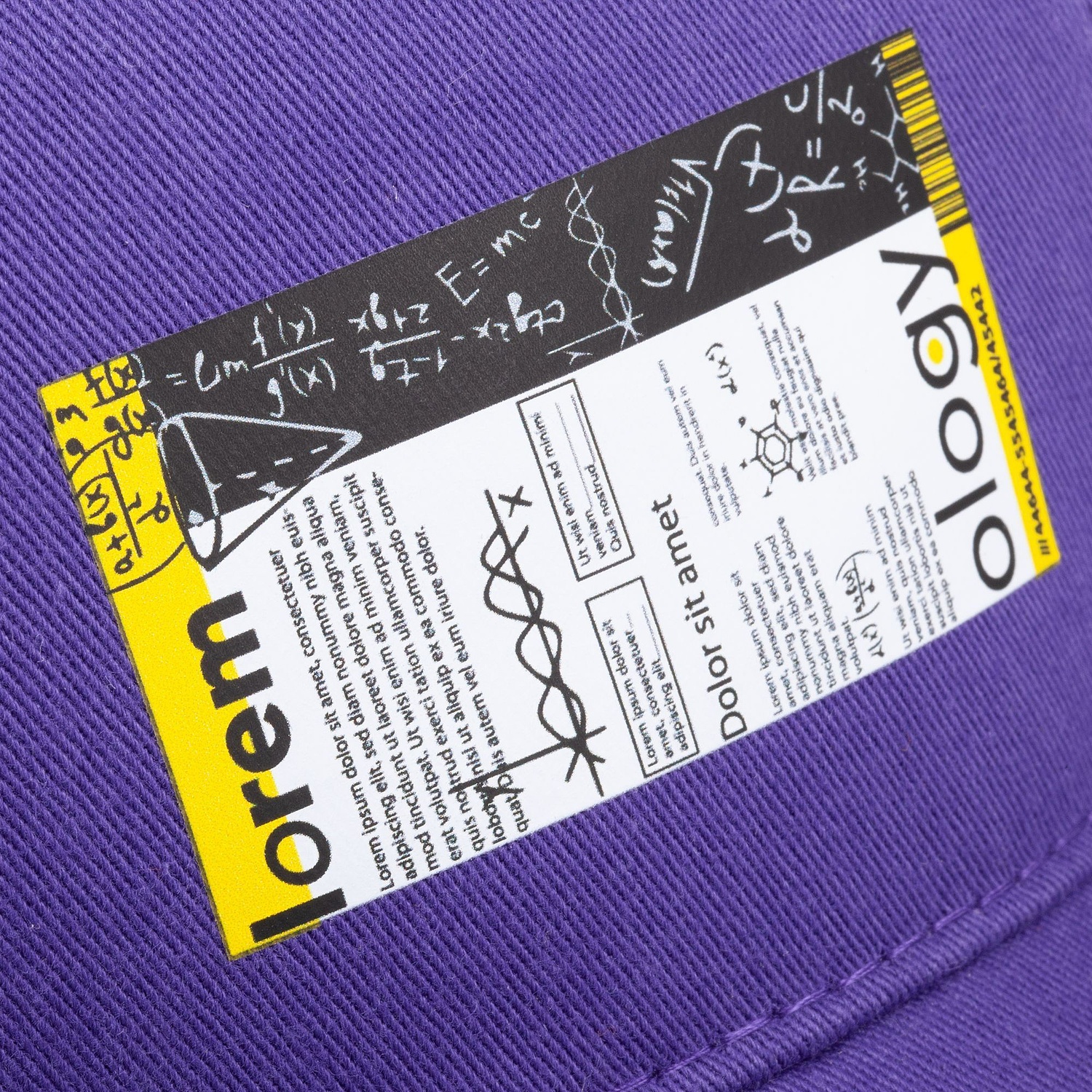 Бейсболка Canopy, фиолетовая с белым кантом с логотипом