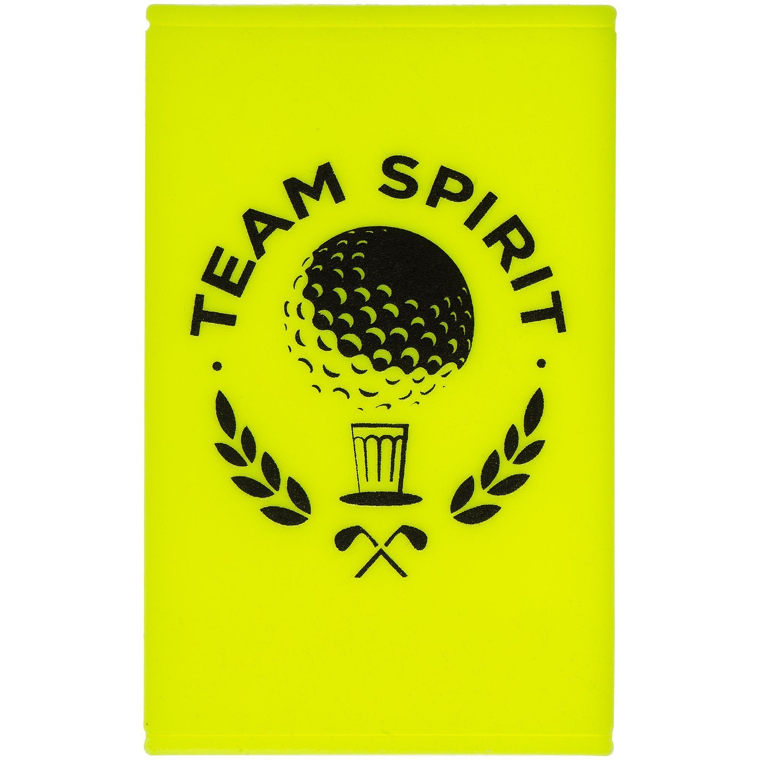 Лейбл из ПВХ Dzeta, ХL, желтый неон с логотипом