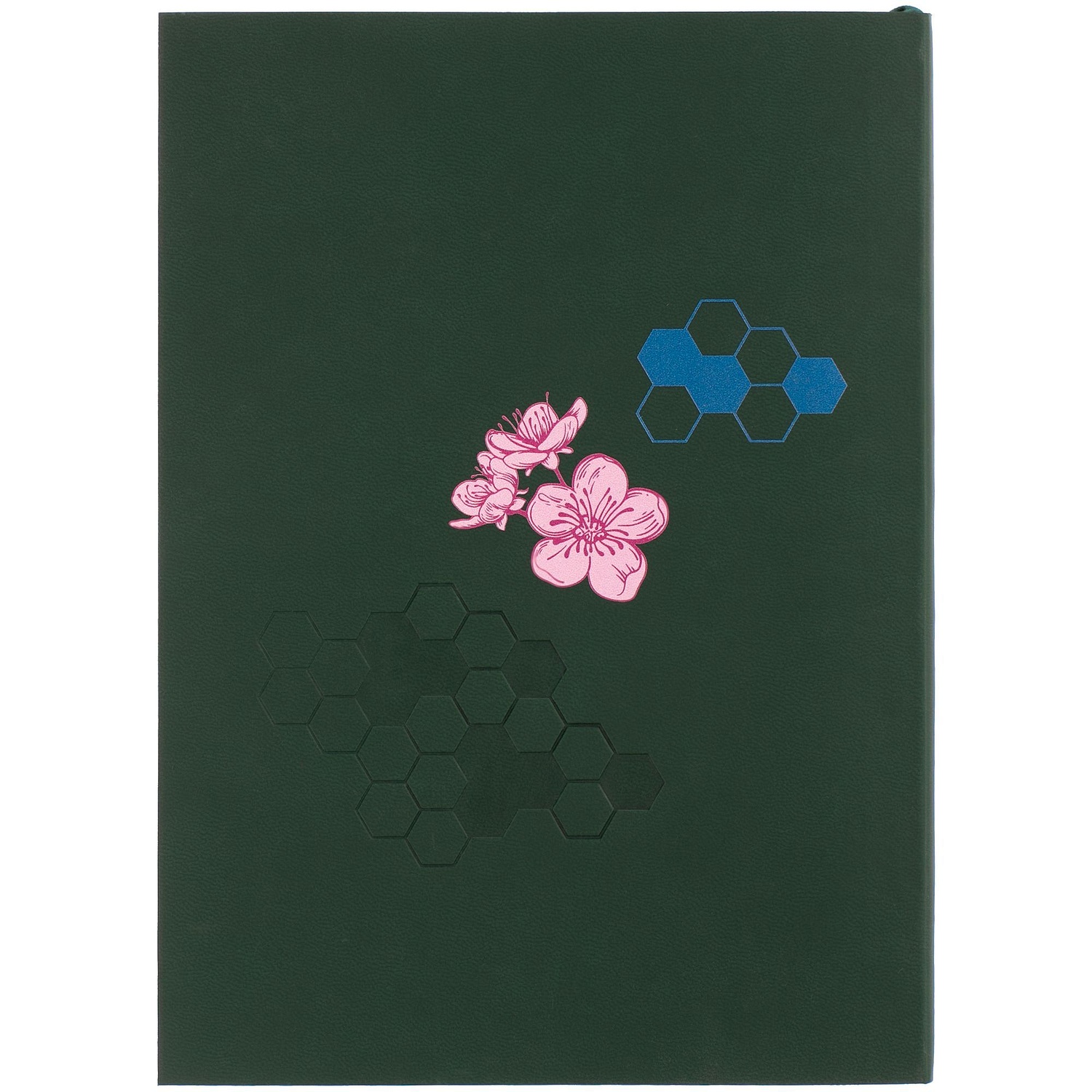 Ежедневник Flat, недатированный, зеленый с логотипом