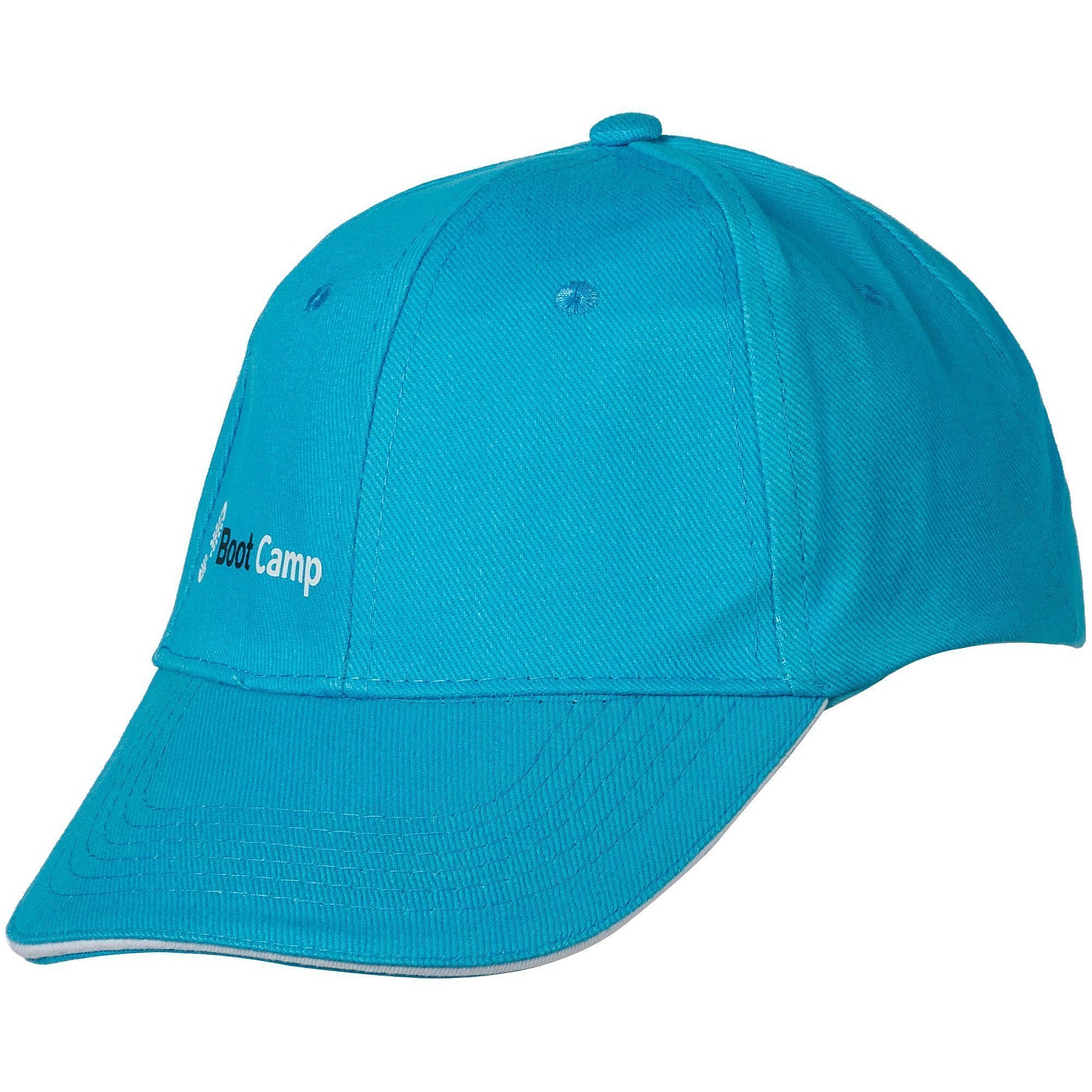 Бейсболка Buffalo, бирюзовая с белым с логотипом