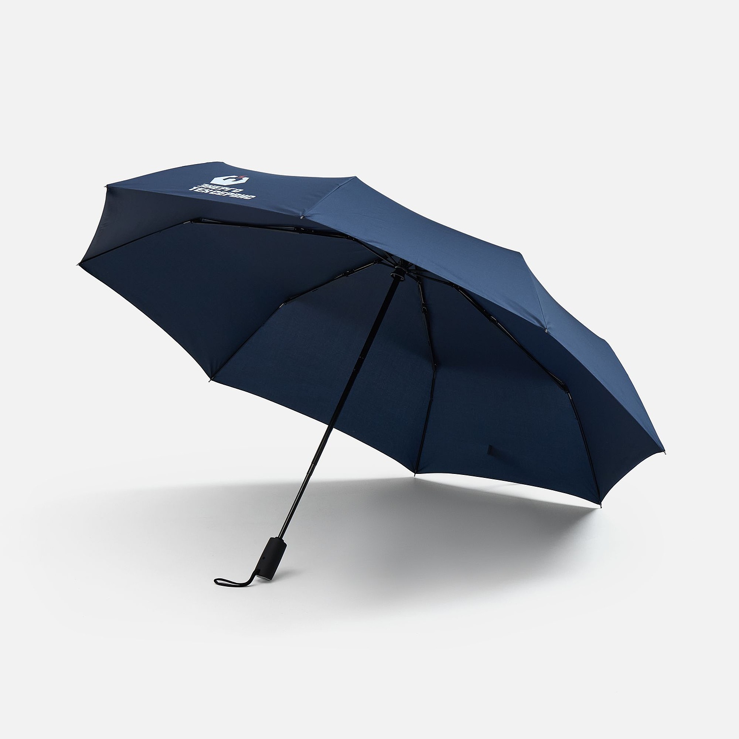 Зонт складной Fiber, темно-синий
