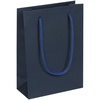Пакет бумажный Vid S, синий с логотипом