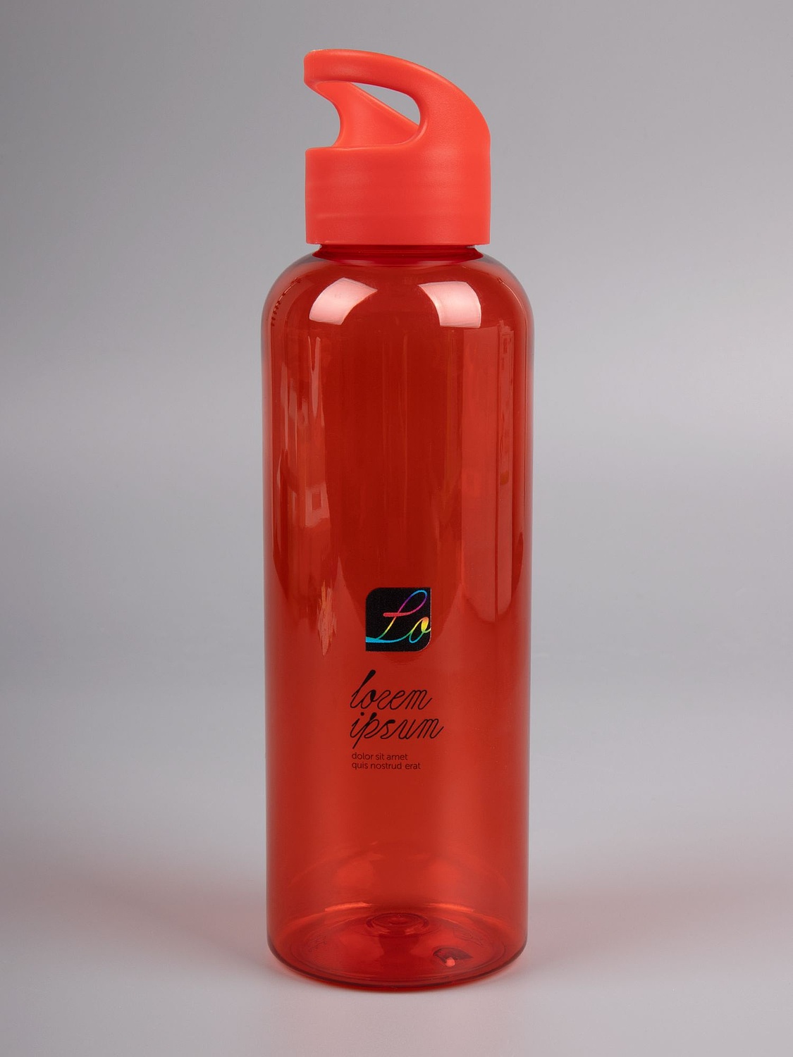 Бутылка для воды Plaske, красная с логотипом