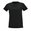 Футболка женская Imperial Fit Women, черная с логотипом