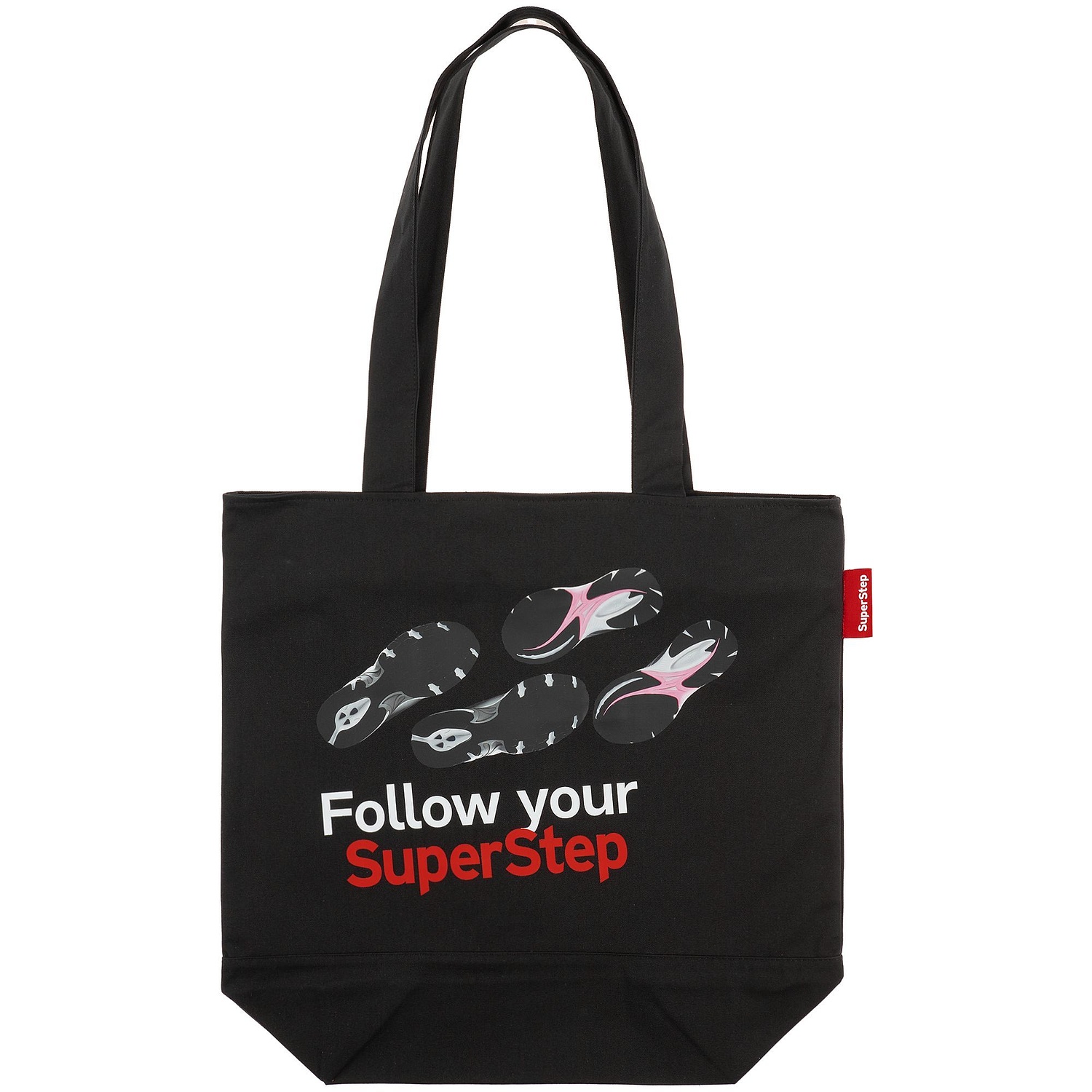 Лейбл тканевый Epsilon, L, красный с логотипом