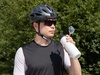 Бутылка для велосипеда Bikescape, белая с синим с логотипом