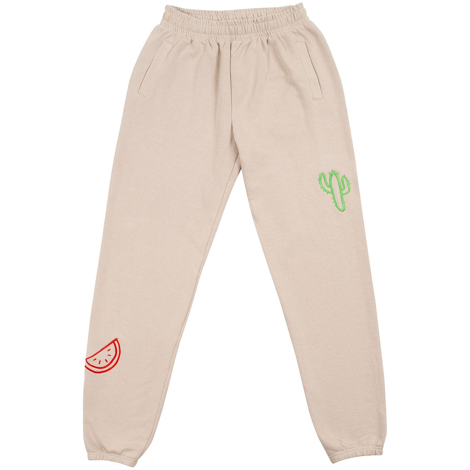 Джоггеры Comfort, бежевые с логотипом