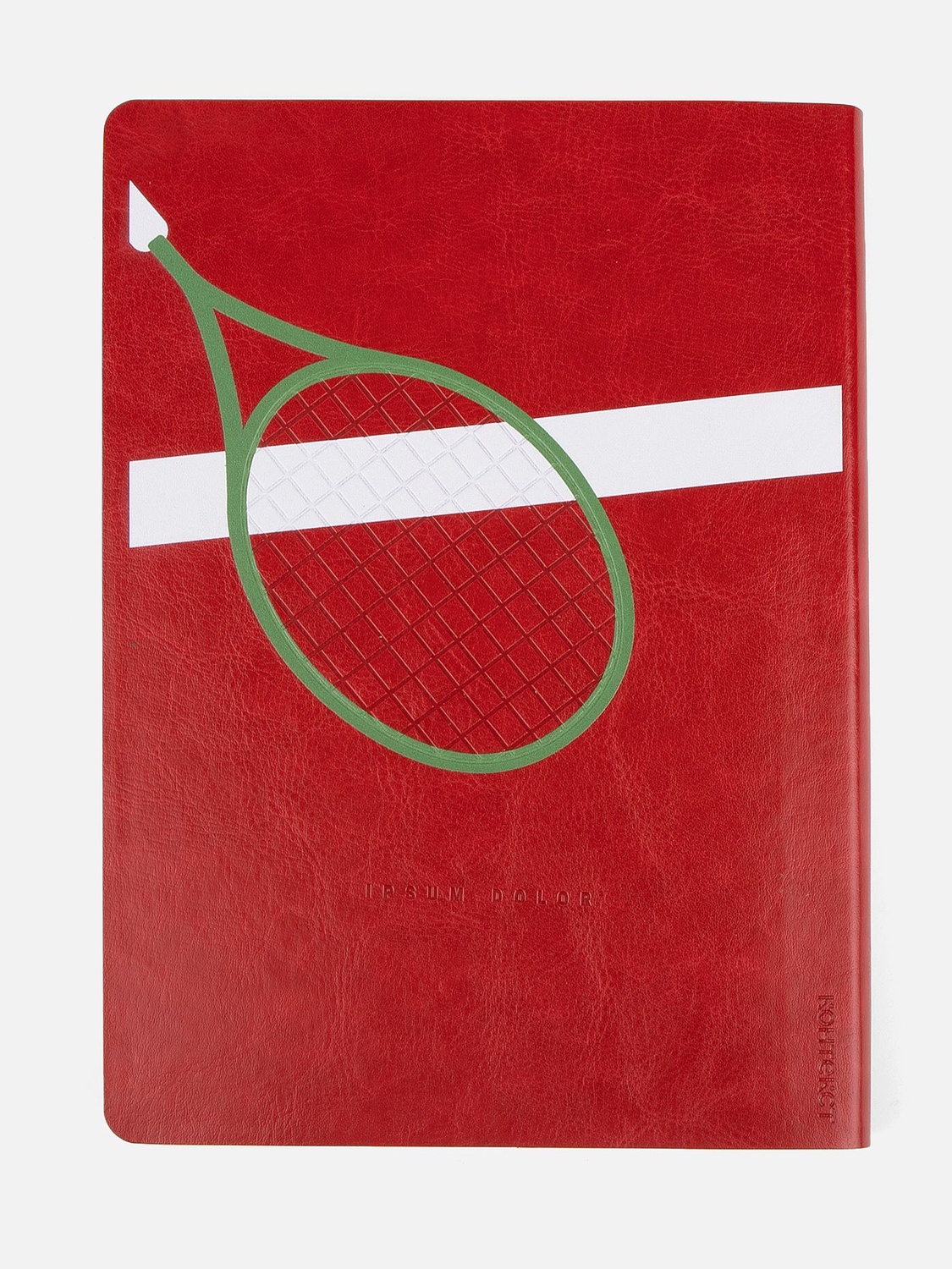 Ежедневник Nebraska Flex, недатированный, красный с золотистым с логотипом