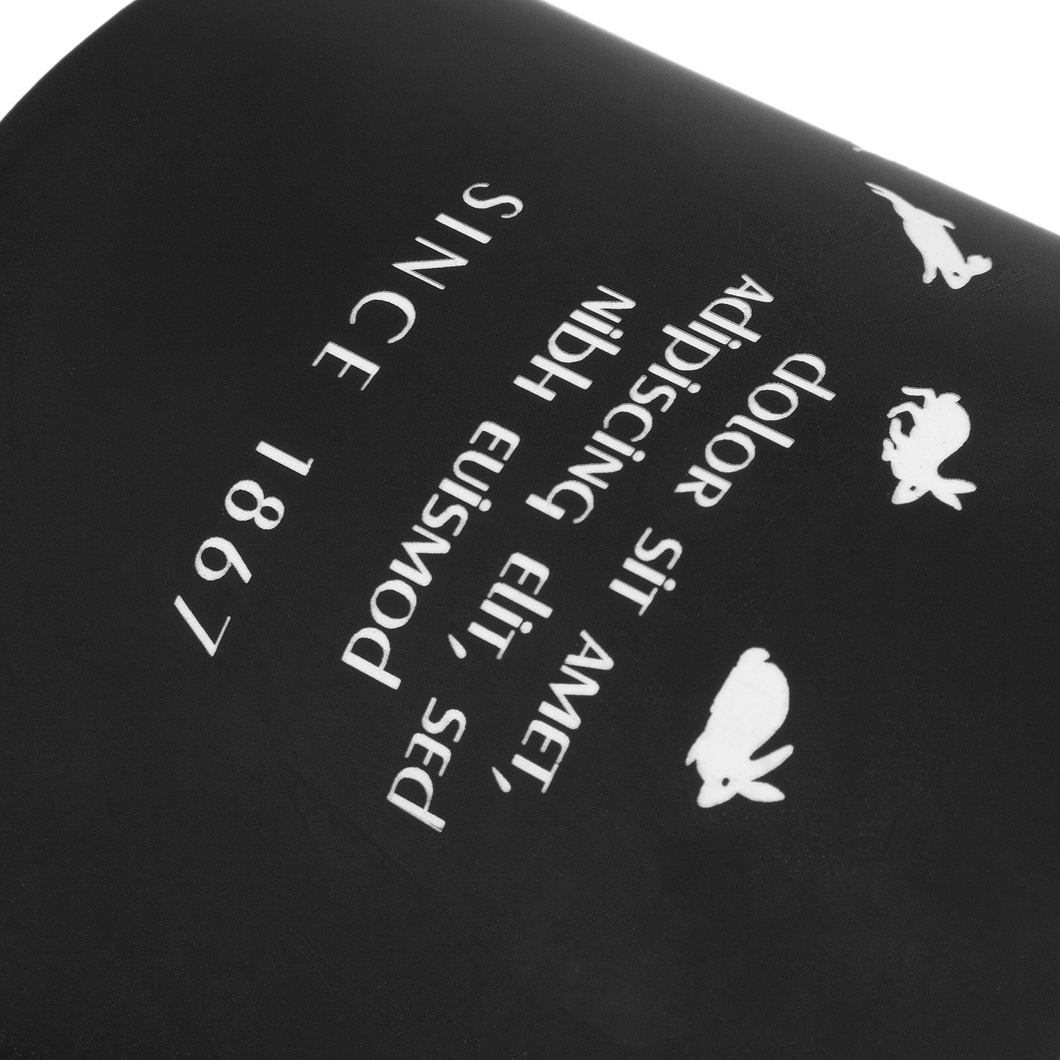 Кружка StopSpot с покрытием софт-тач, черная с логотипом